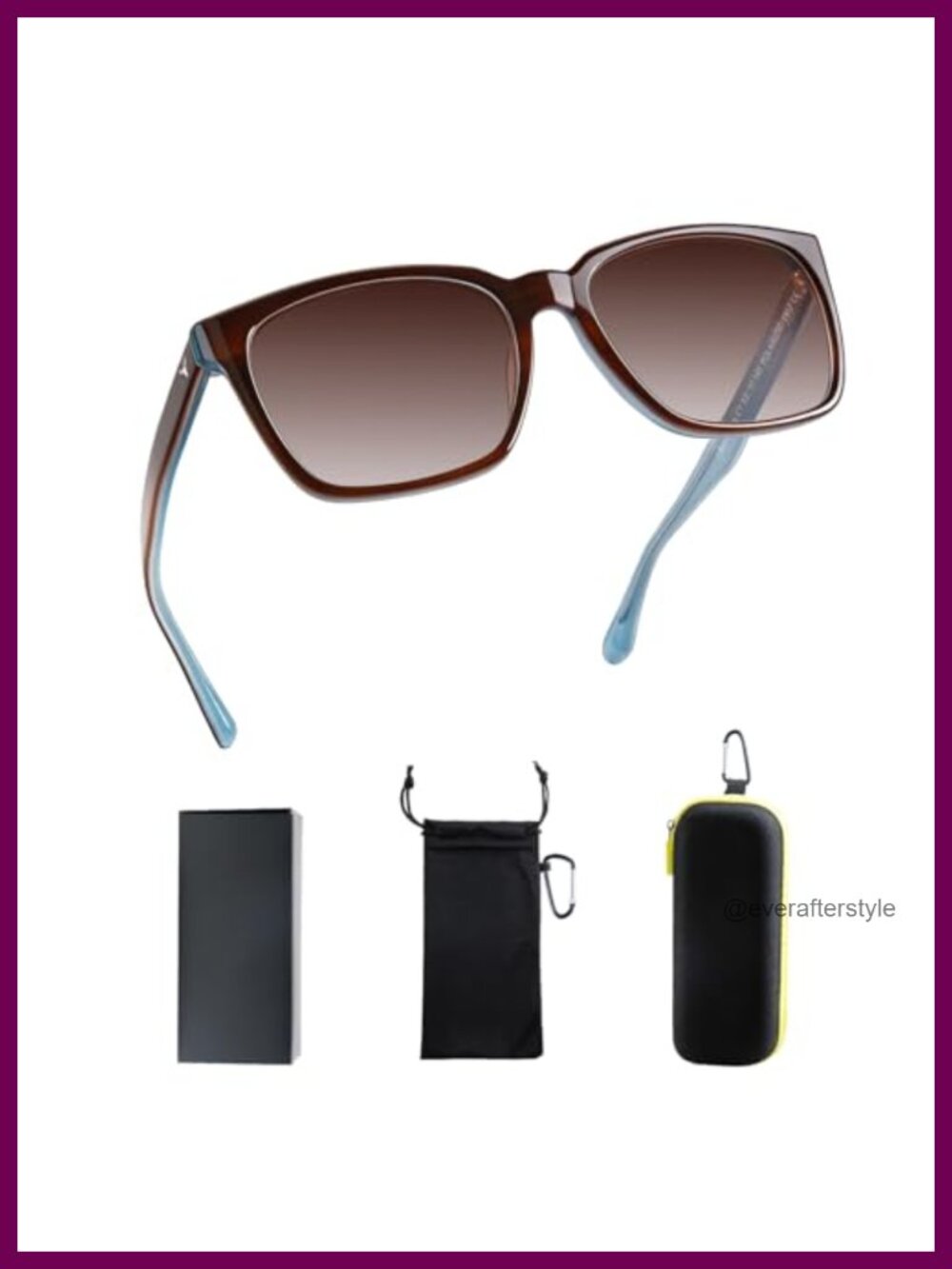 Polarized Square Sunglasses UV400 Protection Bio-Based Acetate Unisex